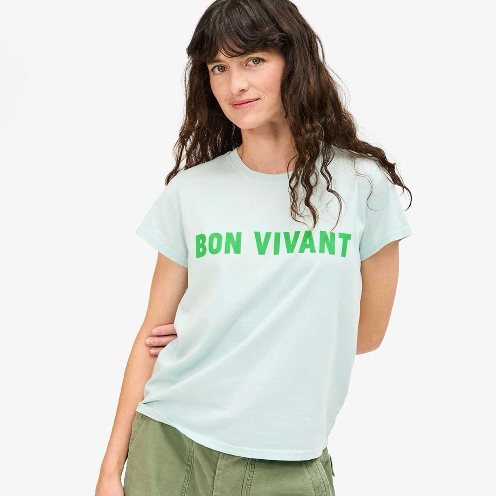 Clare V 'Bon Vivant' Print Tee